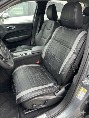 Black Front Car Seat Cover with Gray Accents - Universal Fit
